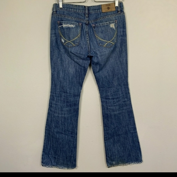 PINK VS Denim Flare Distressed Blue Sz: 25 - Picture 5 of 8